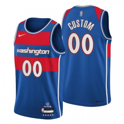 Washington Wizards Custom Men's Nike Blue 202122 Swingman NBA Jersey City Edition